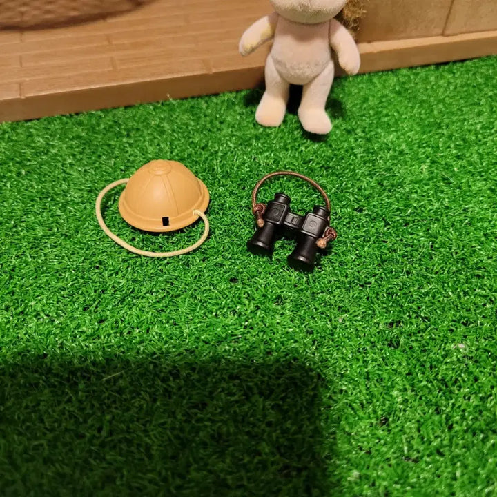 [BUNJANG] Sylvanian Families Camping Car Telescope Hat Set / 실바니안 캠핑카  망원경 모자 세트