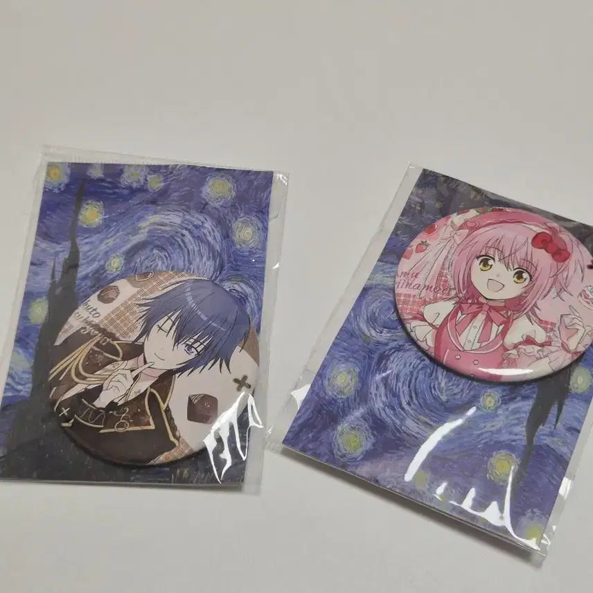 [BUNJANG] Shugo Chara! Tadase Tomoe &amp; Amu Hinamori Dessert Edition Pin Set / 캐릭캐릭체인지 토마,아무 뱃지 세트