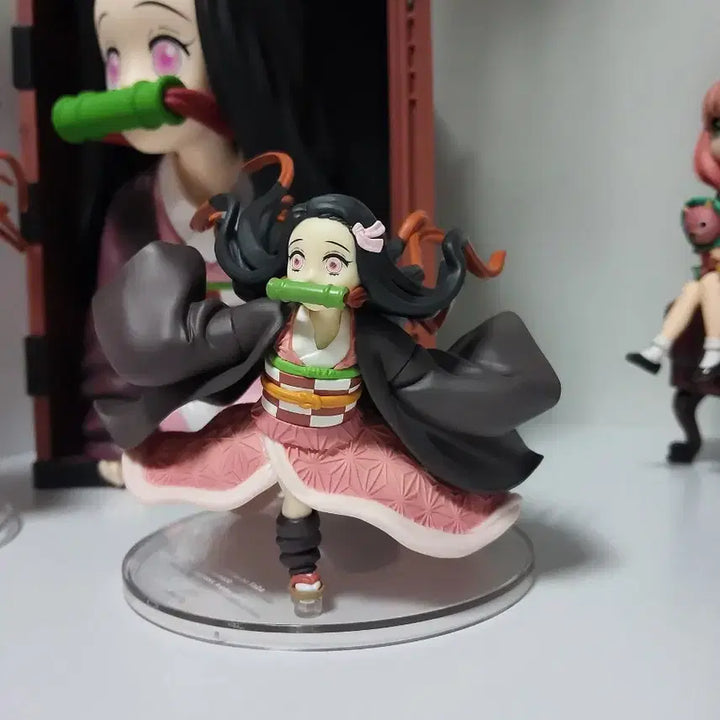 [BUNJANG] Demon Slayer Nezuko Figure 3-Set with Popcorn Bucket / 일괄 ]귀멸의 칼날 네즈코 피규어 3종 세트 코노피그, 팝콘통