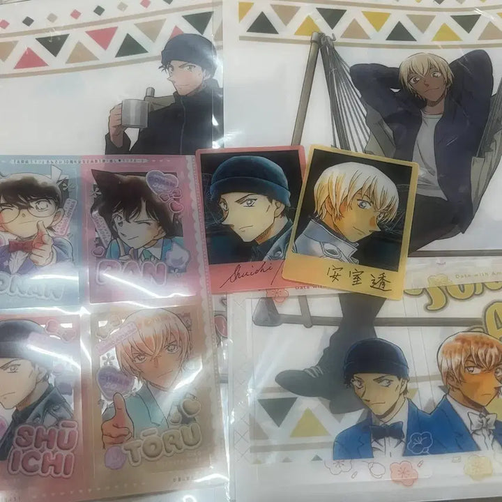 [BUNJANG] Detective Conan Akai Shuichi &amp; Amuro Tooru Clear Card L-File Bundle Set / [일괄] 명탐정코난 아카이슈이치 아무로토오루 클리어카드 L자파일