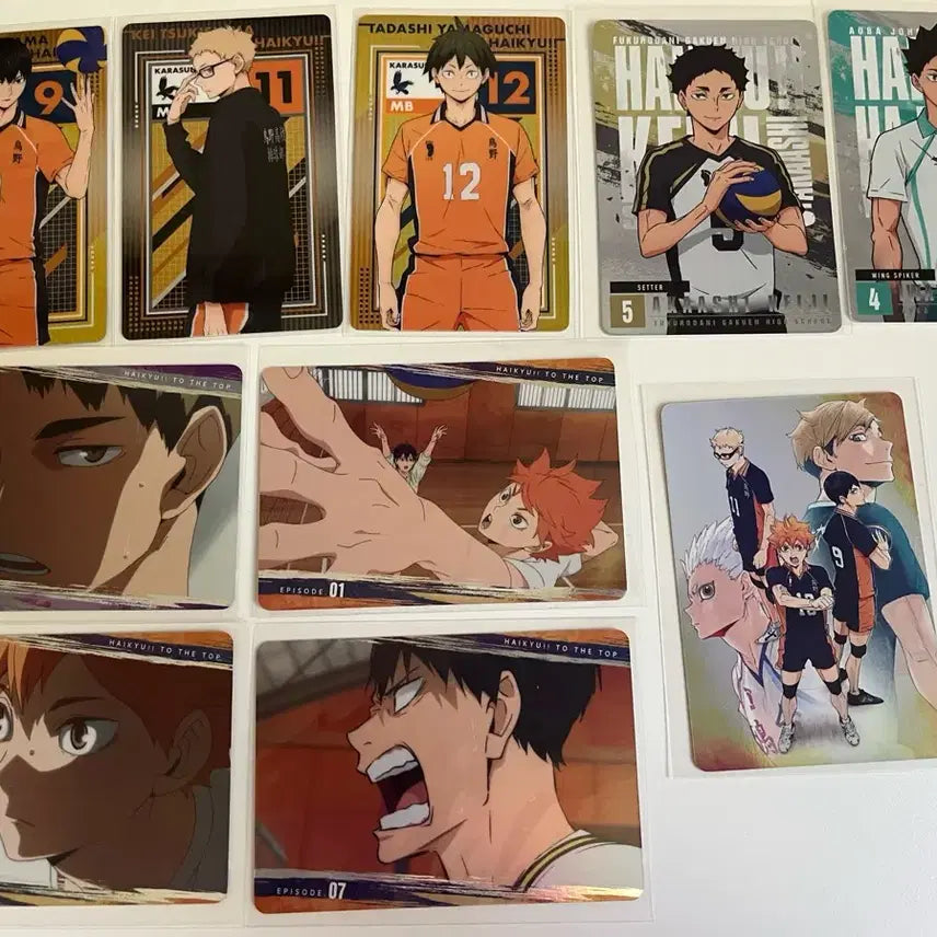 [BUNJANG] Haikyuu!! Wafer Clear Metal Card Bundle (10 Cards) / 하이큐 웨하스 클리어 메탈카드 10장 일괄