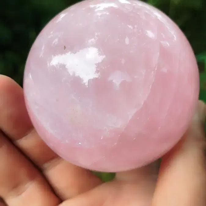 [BUNJANG] Rose Quartz Sphere Healing Stone / 진한 장미 로즈쿼츠 볼 구 힐링 스톤 7cm 478g 밀도9