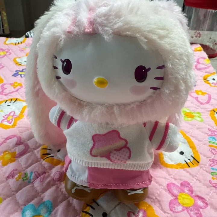 [BUNJANG] Sanrio Miniso Hello Kitty Pink Rabbit Plush / 산리오 미니소 키부부 핑크 토끼 키티 정품 헬로키티