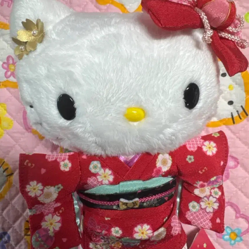 [BUNJANG] Sanrio Hello Kitty Yukata Plush Doll / 산리오 유카타 키티 누이 기모노 헬로키티 인형