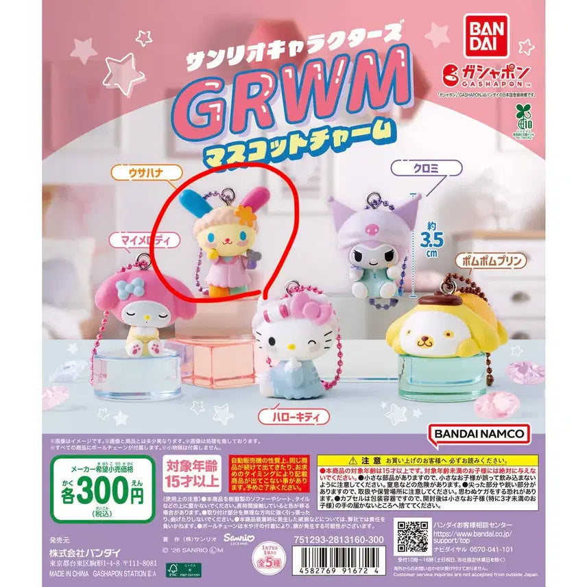[BUNJANG] Sanrio Usahana GRWM Gachapon Figure / 산리오 우사하나 GRWM 겟레디윗미 가챠