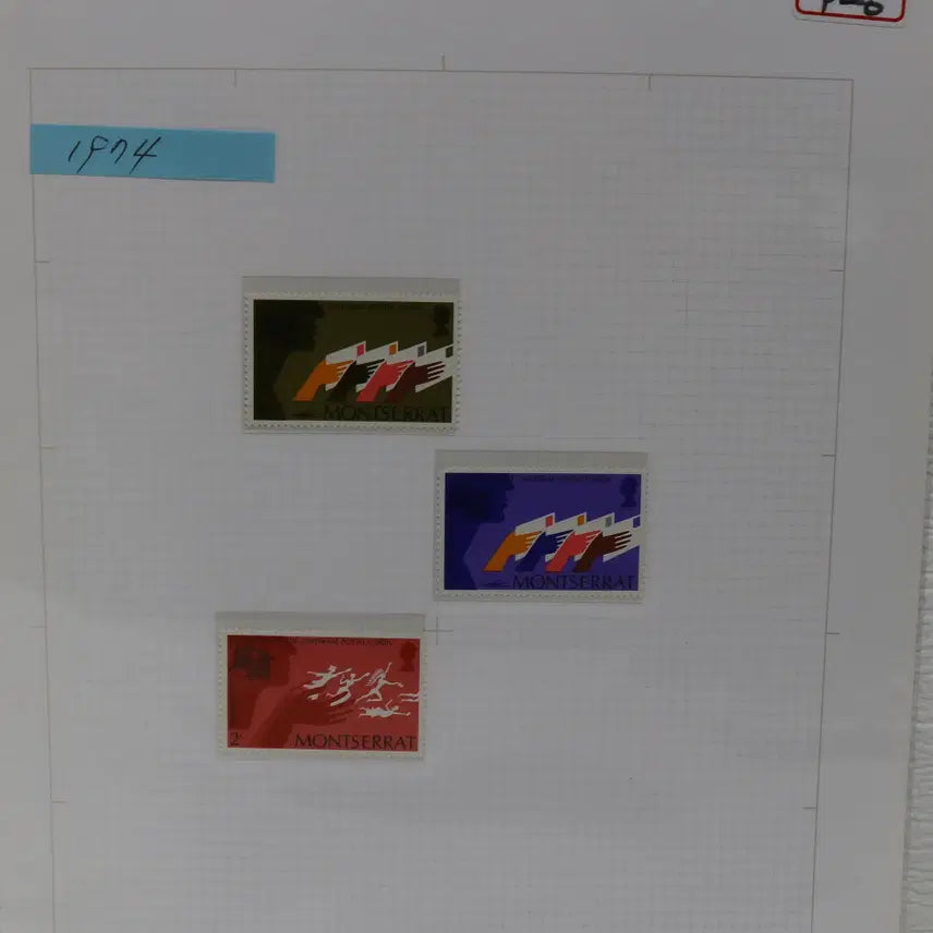 [BUNJANG] Montserrat Single Stamps (3 pcs) / [외국 우표 NO.28] 몬트세라트 싱글우표 3점