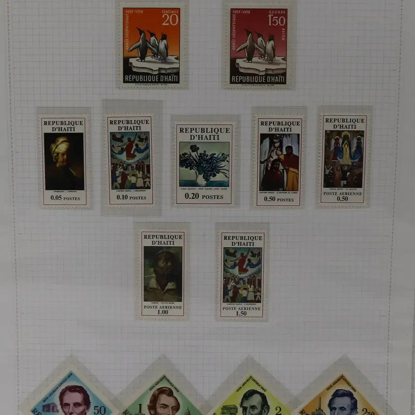 [BUNJANG] Foreign Stamps No. 25 Haiti 13 Stamps / [외국 우표 NO.25] 아이티 13매 싱글우표