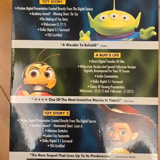 [BUNJANG] Disney Pixar Animation DVD Box Set &amp; Singles / 디즈니 픽사의 흥행작 애니메이션 정발판 DVD 박스세트 및 단품 4종 (종이 아웃케이스 구성) 일괄또는 개별판매