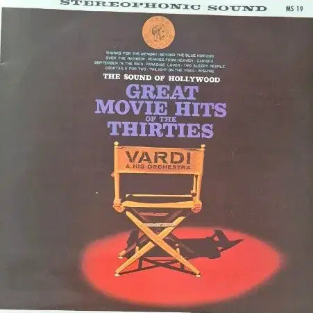 [BUNJANG] Vardi &amp; His Orchestra Great Movie Hits of the Thirties LP / 바르디 악단 할리우드 영화 명곡집 LP