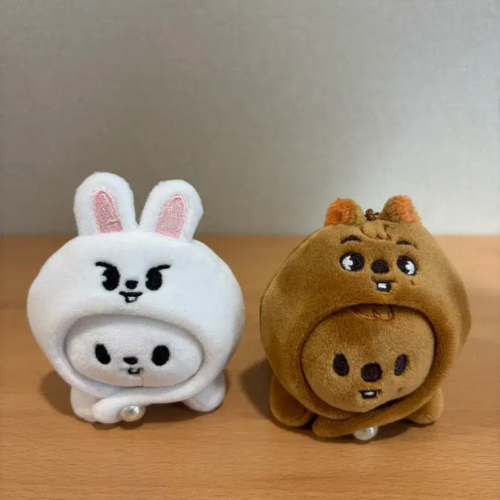 [BUNJANG] Stray Kids Lee Know Ribbit &amp; Han Quokka Bottaramzi Doll Keyring Bundle Set / 스트레이키즈 스키주 리노 리빗 &amp; 한 쿼카 보따람지 인형 키링