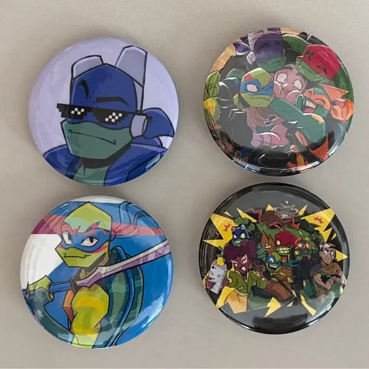 [BUNJANG] Ninja Turtles Bundle Set Figure &amp; Can Badges / 닌자 거북이 + 닌거 캔뱃지 + 플러시 일괄판매 (급전)