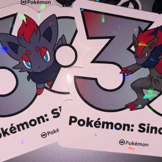 [BUNJANG] Pokemon 30th Anniversary Zoroark &amp; Zorua Sticker Bundle Set / 포켓몬 30주년 스티커 조로아 조로아크 일괄 양도 교환