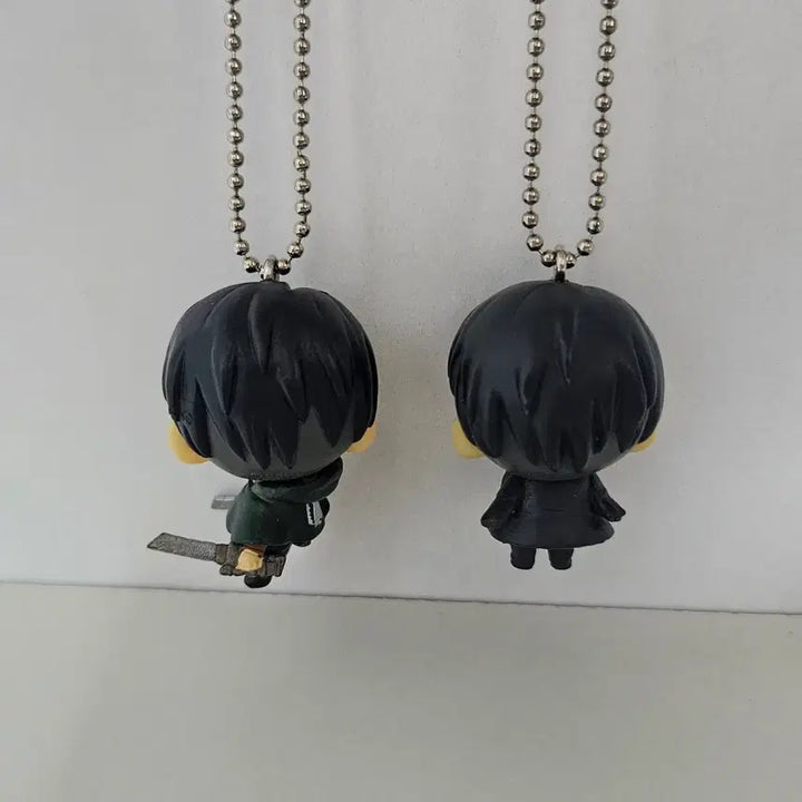 [BUNJANG] Attack on Titan Chimi Korokore Keychain &amp; Levi Figure Bundle / 2개 일괄) 진격의거인 치미 카라코레 키링/ 리바이 피규어 2개