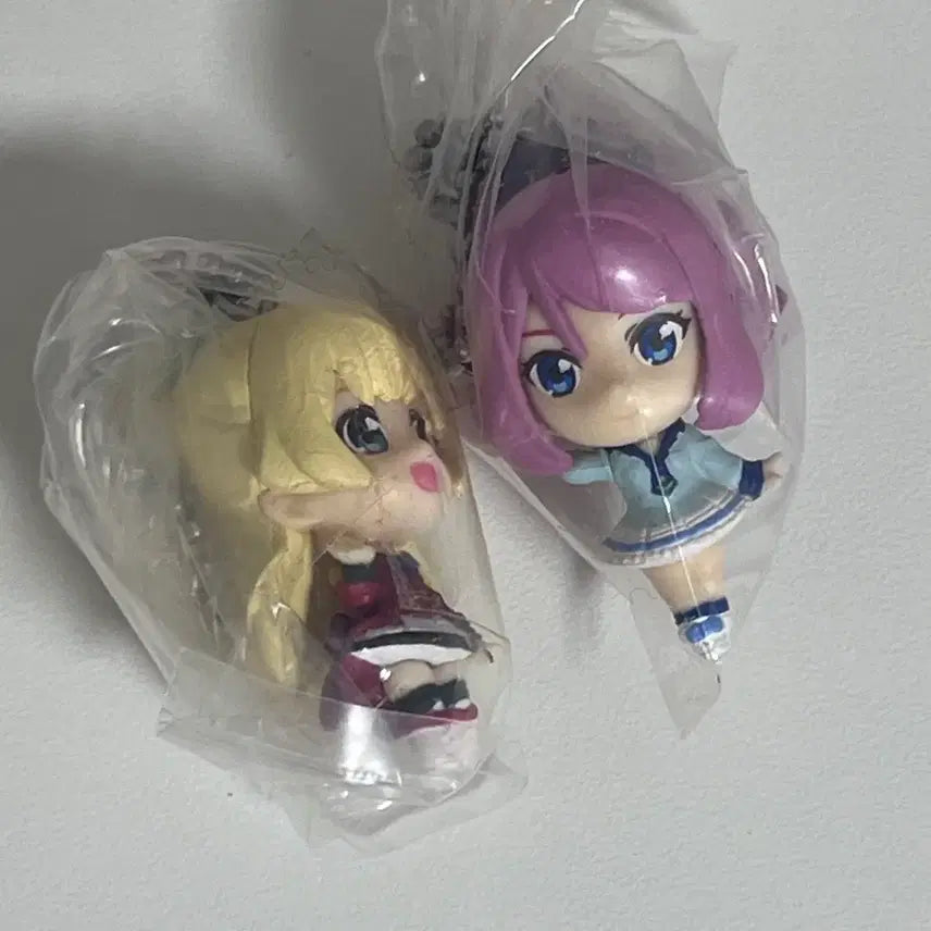 [BUNJANG] Aikatsu! Stars! Hime &amp; Laura Figure Keychains (Unsealed Set) / 아이카츠 아이엠스타 스타즈 히메 로라 피규어 키링 가챠 미개봉