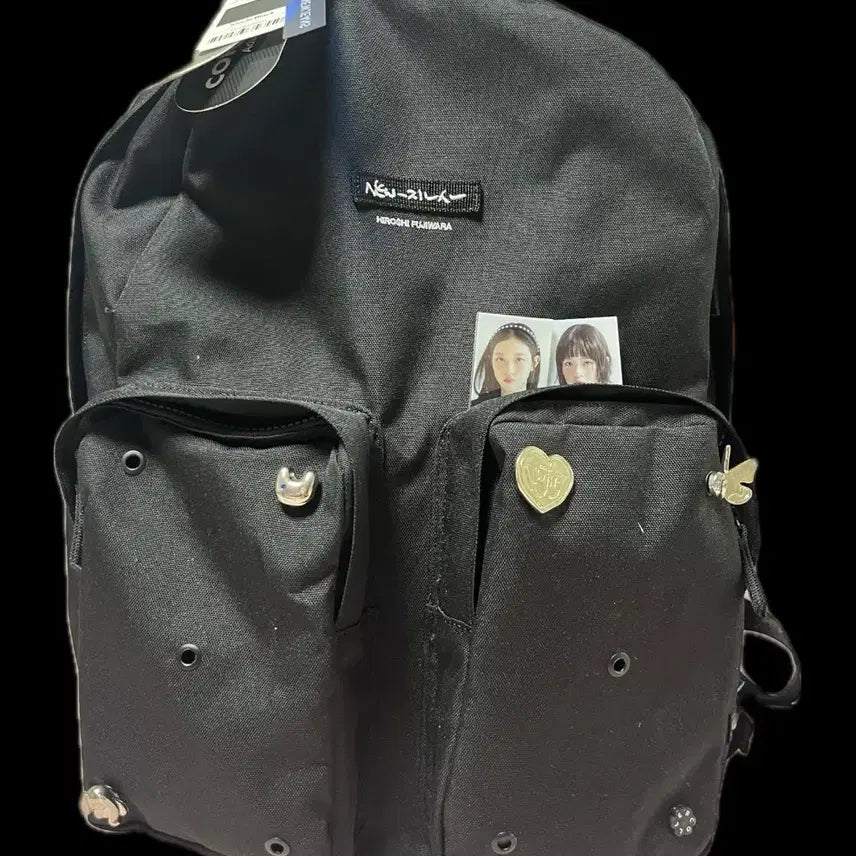 [BUNJANG] NewJeans x Hiroshi Fujiwara Collection Backpack Black / 뉴진스 x 후지와라 히로시 꼴레 백팩 블랙