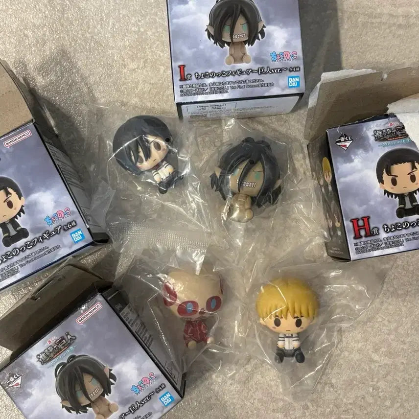[BUNJANG] Attack on Titan Chokonokko Ichiban Kuji Prize Figure Bundle / 진격의거인 진견거 제일복권 초코노코 H상 I상 이치방쿠지 피규어 일괄