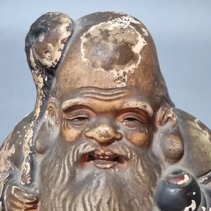 [BUNJANG] Antique Japanese Vintage Celadon Statue of Jurōjin / 골동품 일본 빈티지 도자기 수노인