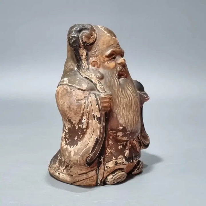 [BUNJANG] Antique Japanese Vintage Celadon Statue of Jurōjin / 골동품 일본 빈티지 도자기 수노인