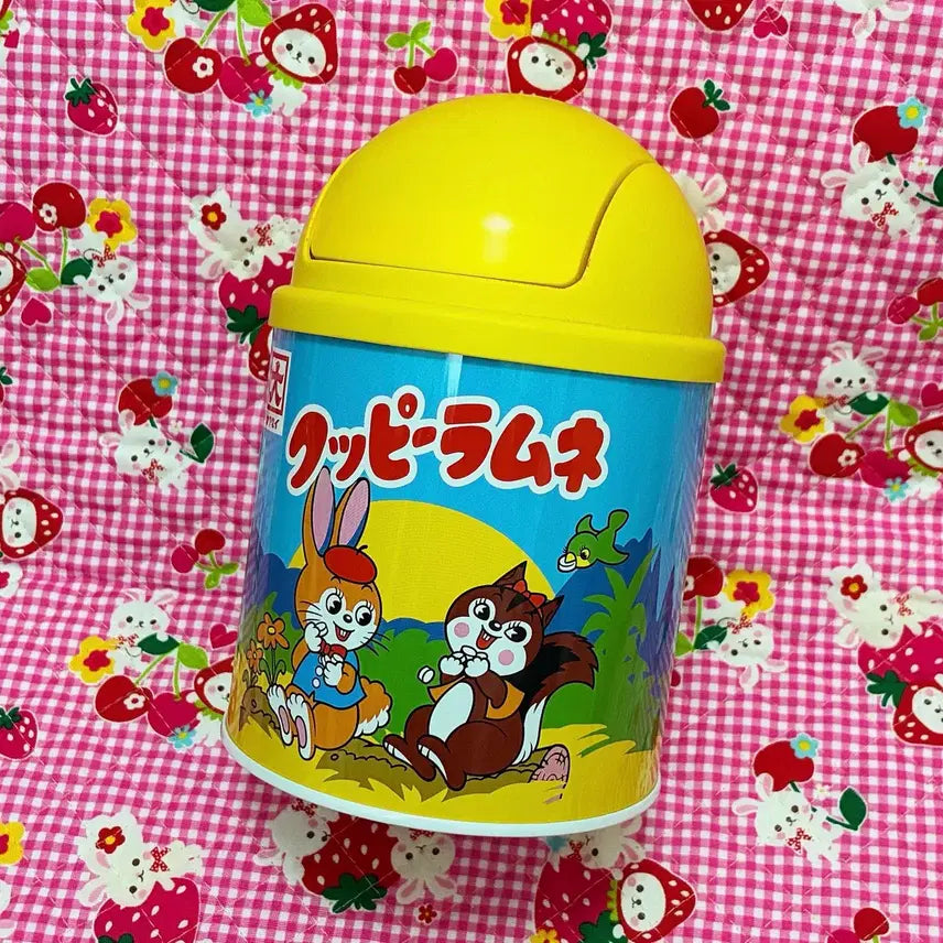 [BUNJANG] Cupira Ramune Metal Trash Can / Storage Container / [미사용 새상품] 쿠피라무네 철제 휴지통 고전 쓰레기통 방꾸 보관함 큐피라무네