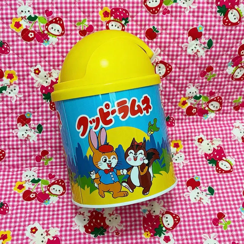 [BUNJANG] Cupira Ramune Metal Trash Can / Storage Container / [미사용 새상품] 쿠피라무네 철제 휴지통 고전 쓰레기통 방꾸 보관함 큐피라무네