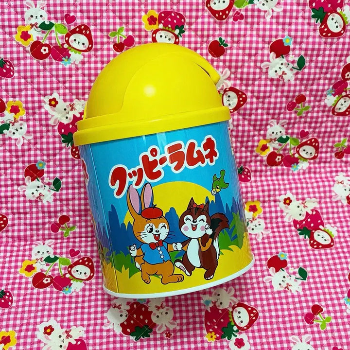 [BUNJANG] Cupira Ramune Metal Trash Can / Storage Container / [미사용 새상품] 쿠피라무네 철제 휴지통 고전 쓰레기통 방꾸 보관함 큐피라무네