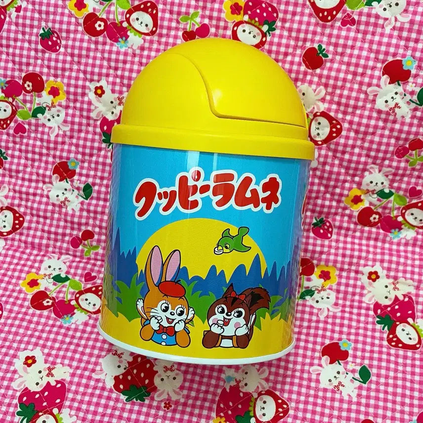 [BUNJANG] Cupira Ramune Metal Trash Can / Storage Container / [미사용 새상품] 쿠피라무네 철제 휴지통 고전 쓰레기통 방꾸 보관함 큐피라무네