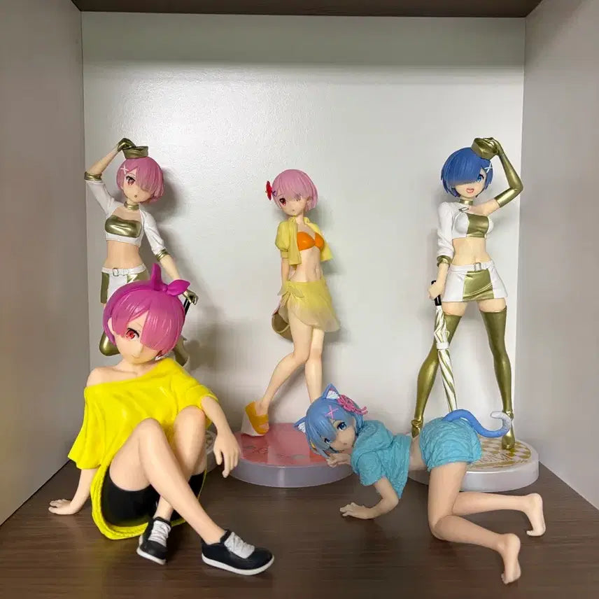 [BUNJANG] Re:Zero Ram &amp; Rem Figure Bundle Set / 리제로 렘 람 피규어 일괄
