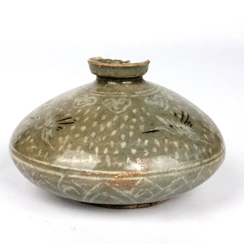 [BUNJANG] Black and White Inlaid Vase / 흙백상감학문유병