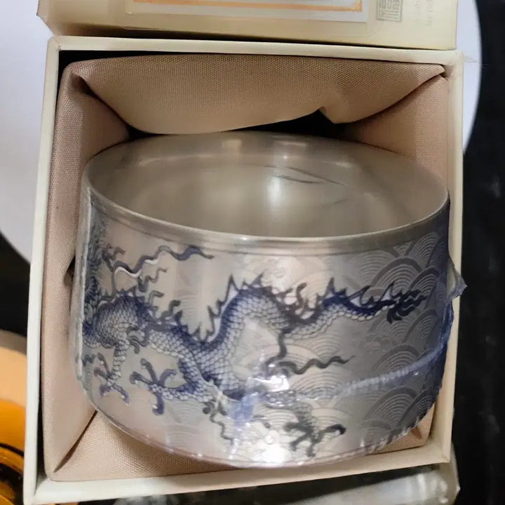 [BUNJANG] Silver and Gold Celadon Dragon Motif Series Cup (120ml) / 은박금 청화 용 문양 시리즈 컵 120ml