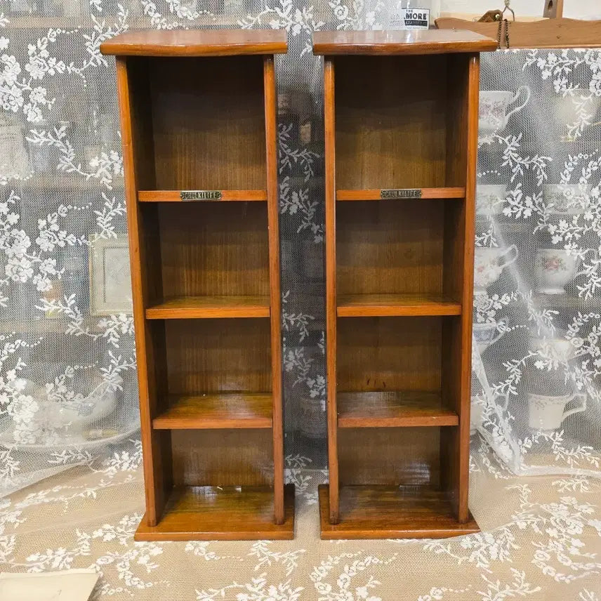 [BUNJANG] Vintage Solid Wood Shelf 2-Piece Set / 빈티지 원목 우드선반 2개 세트