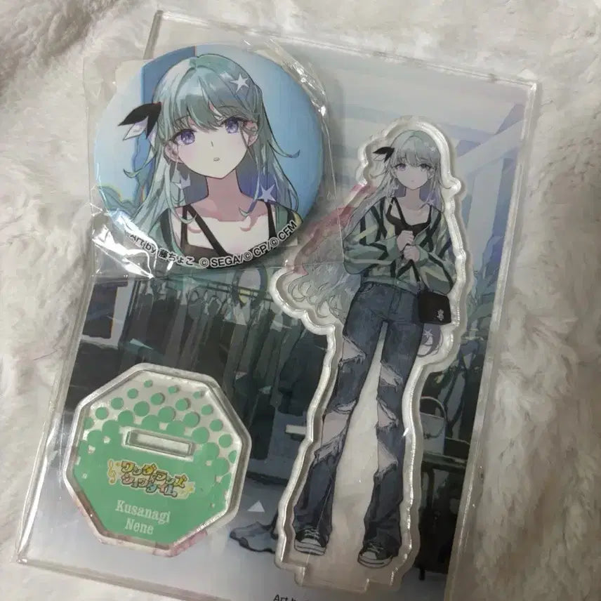 [BUNJANG] Project Sekai Kusanagi Nene Jojotown Vol. 2 Acrylic Stand &amp; Can Badge Set / 프세카 쿠사나기 네네 조조타운 2탄 아크릴+캔뱃지