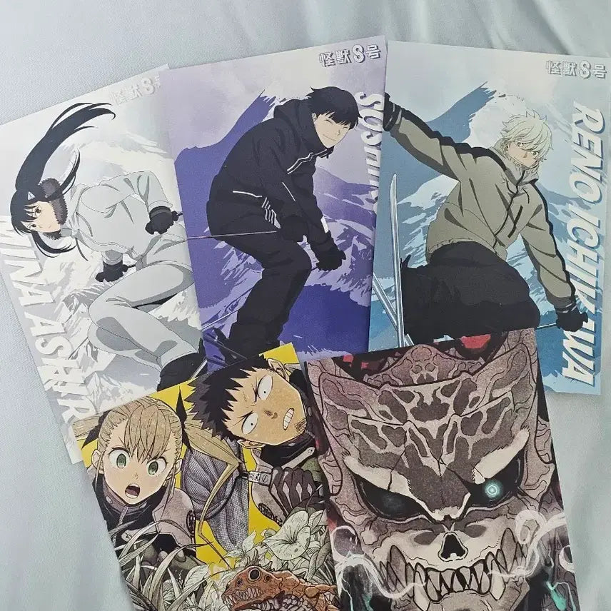 [BUNJANG] Kaiju No. 8 Postcard Original Art Bundle Set (Hoshina, Reno, Mina) / 일괄) 괴수8호 엽서 원화 호시나 레노 미나