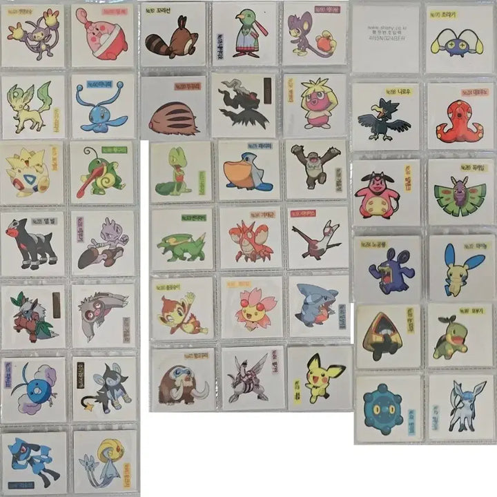 [BUNJANG] Shani (Samlip) Pokemon Bread Ttibu Seal (Sticker) - 2009 New Version / 샤니(삼립) 포켓몬빵 띠부씰 09년도 신버전 팝니다.