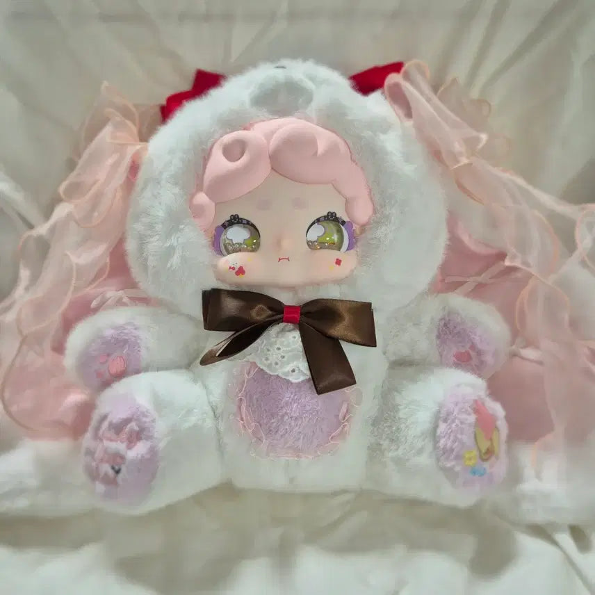 [BUNJANG] Bamtooki 600% Snow White Ribbon Doll / 밤토끼 600% 백설이 하얀색 리본덤 베이비쓰리