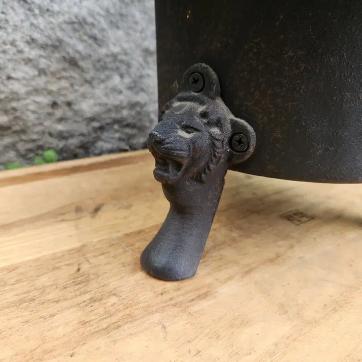 [BUNJANG] Three-Legged Masked Cast Iron Brazier / 삼족 귀면 무쇠화로