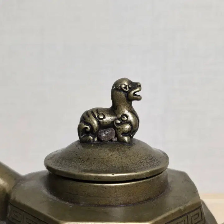 [BUNJANG] Brass Buddha Head Censer Teapot Antique / 황동 불두 향로형 주전자 골동품