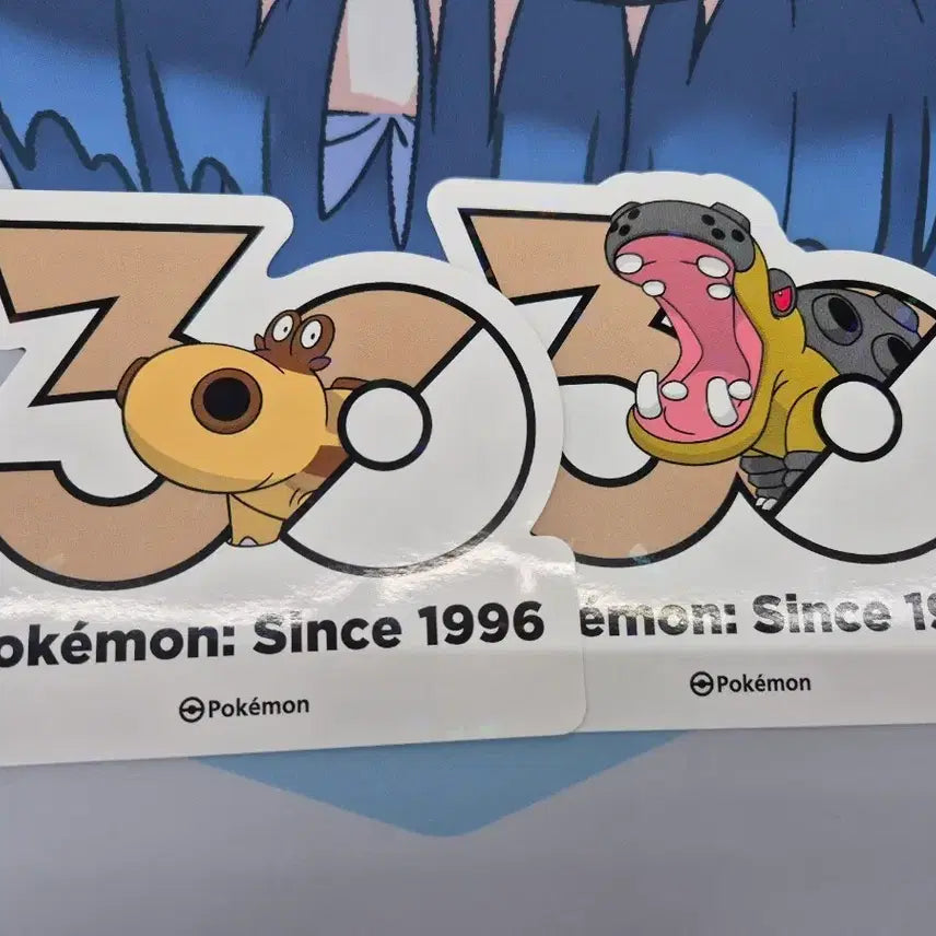 [BUNJANG] Pokemon 30th Anniversary Logo Sticker Hippopotas &amp; Hippowdon / 포켓몬 30주년 로고 스티커 히포포타스 하마돈 4세대 신오