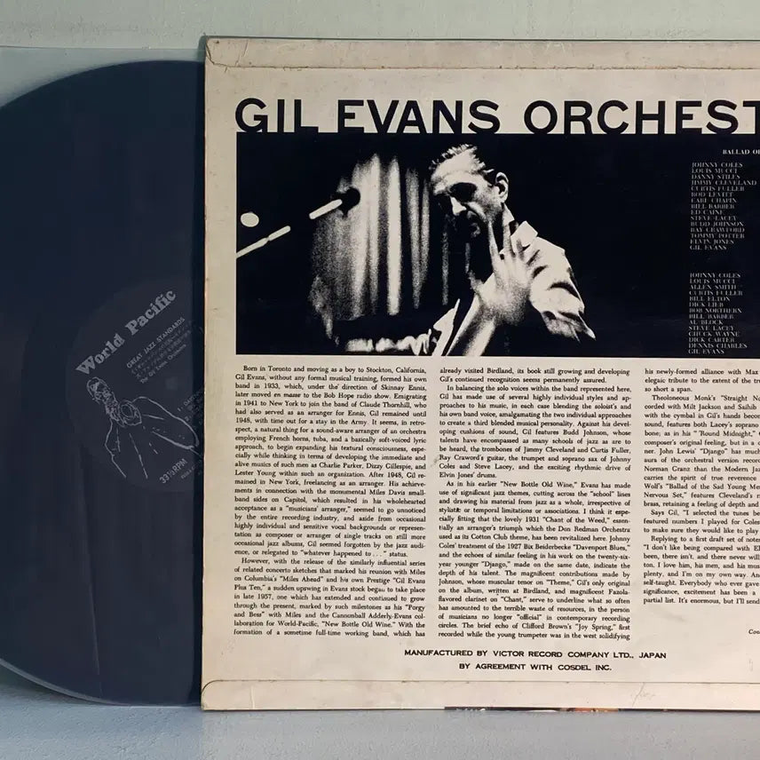 [BUNJANG] Gil Evans Orchestra Featuring Johnny Coles - Great Jazz Standards Vinyl LP (1960, World Pacific Records) / (수입중고LP-재즈) Gil Evans Orchestra Featuring Johnny Coles