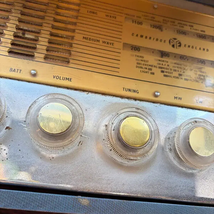 [BUNJANG] Antique British Vacuum Tube Radio Portable Case / 영국 앤틱 진공관 라디오 가방 휴대용