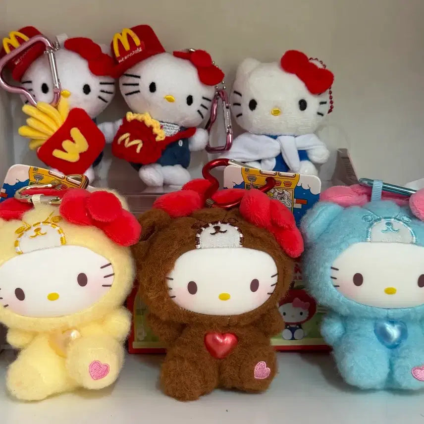 [BUNJANG] Hello Kitty Doll Keychain Bundle Set (6 pcs) / (새상품) 헬로 키티 인형 키링 6개 일괄