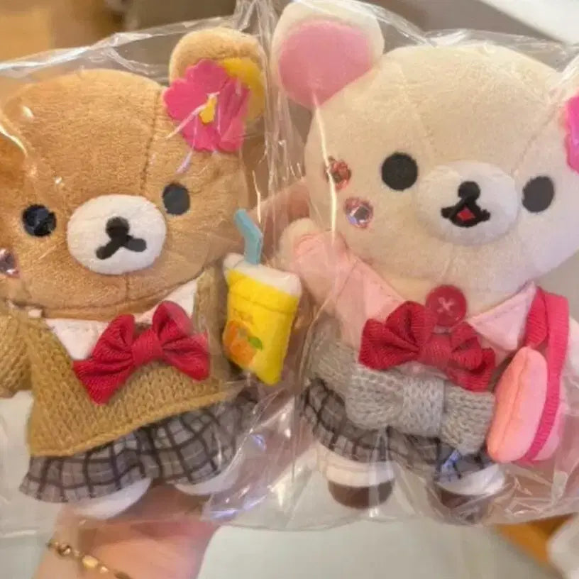 [BUNJANG] San-X GyaRoo Rilakkuma &amp; Korilakkuma Doll Set (New) / 산엑스 갸루 리락쿠마, 코리락쿠마 세트 새상품