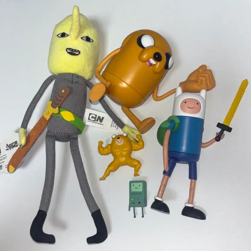 [BUNJANG] Adventure Time 5-Inch Action Figure &amp; Count Lemon Grab Plush Bundle Set / 핀과 제이크의 어드벤처타임 5인치 액션 피규어 레몬백작 인형 일괄 세트