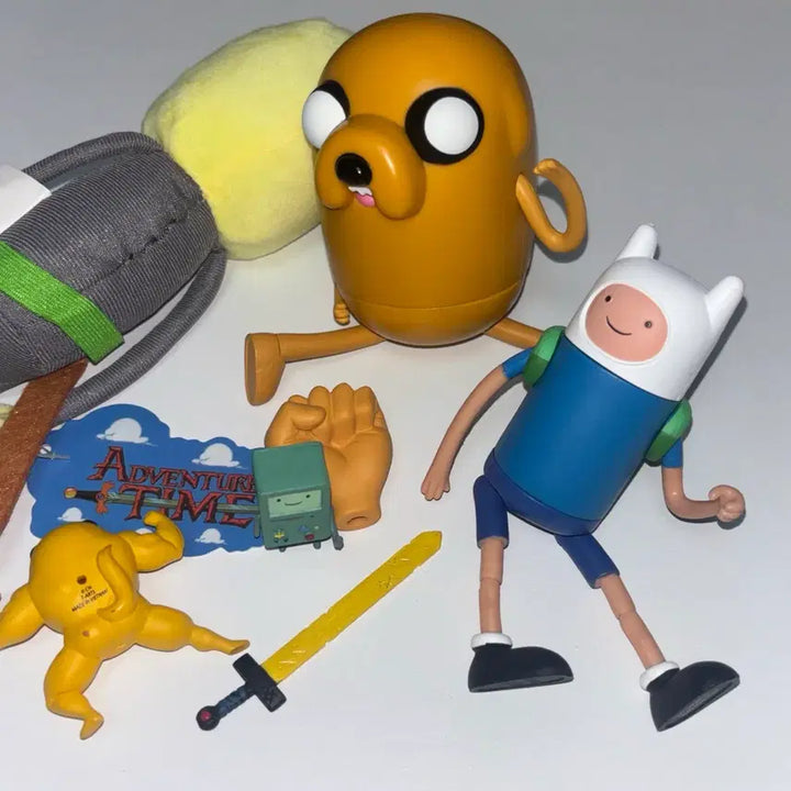 [BUNJANG] Adventure Time 5-Inch Action Figure &amp; Count Lemon Grab Plush Bundle Set / 핀과 제이크의 어드벤처타임 5인치 액션 피규어 레몬백작 인형 일괄 세트