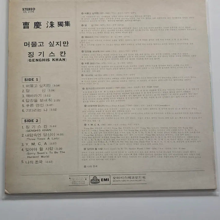 [BUNJANG] Jo Kyung Soo 6th Album LP / 조경수 6집 lp판 /1면 NM 2면 EX+