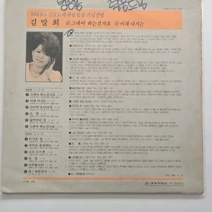[BUNJANG] Kim Malhee 1st Album NM / 김말희 1집 /NM