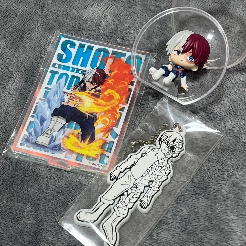 [BUNJANG] My Hero Academia Todoroki Shoto Acrylic Standee &amp; Korokore Rubber Strap Bundle Set / 나의히어로아카데미아 나히아 토도로키 쇼토 아크릴판 스탠드 코로코레 러버스트랩 일괄