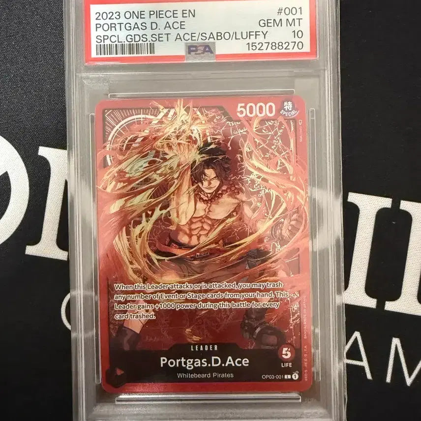 [BUNJANG] One Piece Ace OP03-001 PSA 10 Graded Card / 북미 원피스 에이스 op03-001 psa10