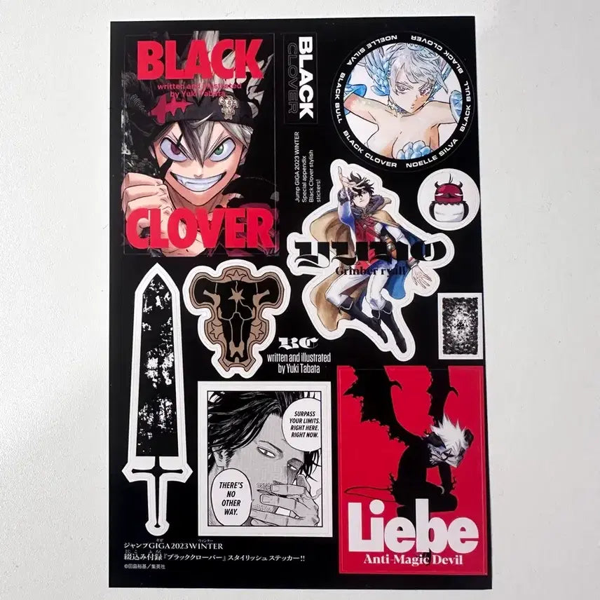 [BUNJANG] Black Clover Bonus Stickers Goods / 블랙클로버 부록 스티커 굿즈.