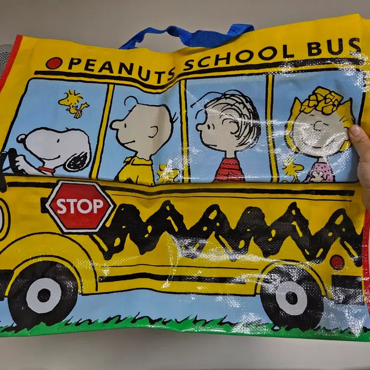 [BUNJANG] Large Vintage Snoopy Teporlin Bag Character Goods / 빈티지 토이 캐릭터 굿즈 고전 만화 피규어 인형 레트로 장난감 대형 스누피 가방 테포린백