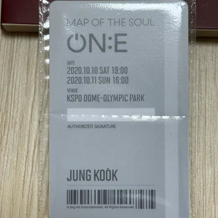 [BUNJANG] BTS Map of the Soul Online Concert Card Ticket Set / BTS 맵솔온콘 카드티켓 세트